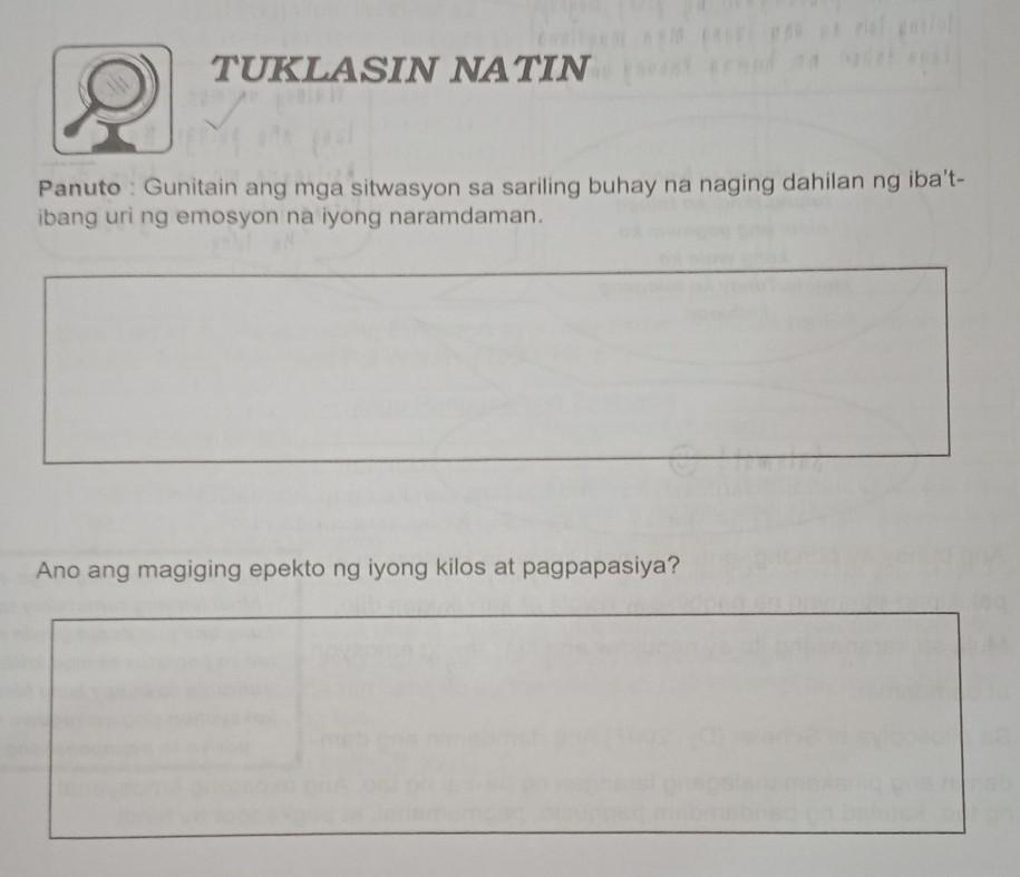 Gunitain ang mga sitwasyon sa sariling buhay na naging dahilan ng iba't