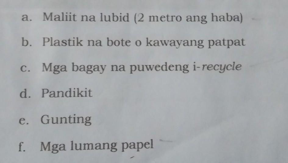 anoano pang ibang materyales ang maaaring gamitin sa paggawa ng mobile