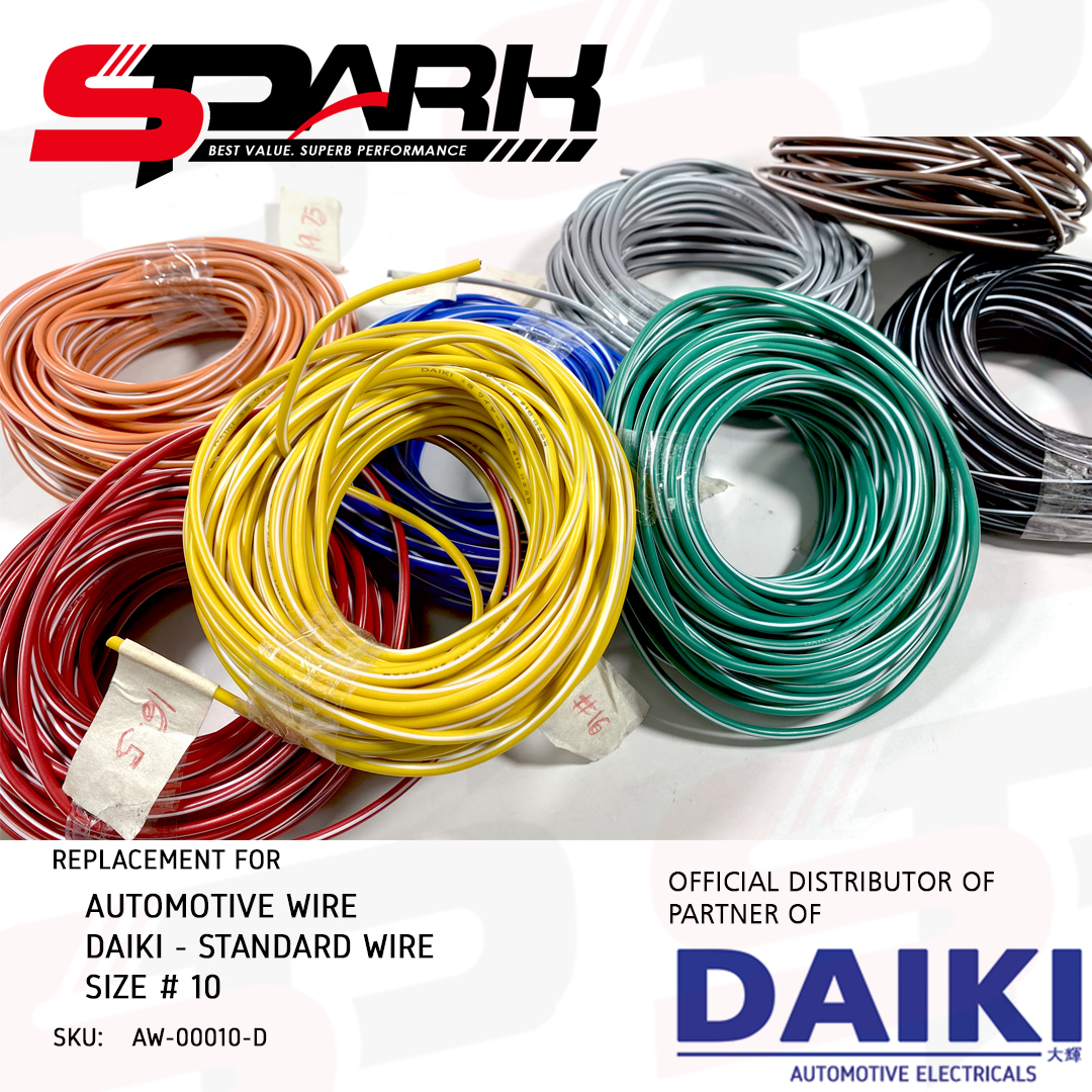Auto Wire Automotive Wire DAIKI AWG10 Japan Standard Striped Colors