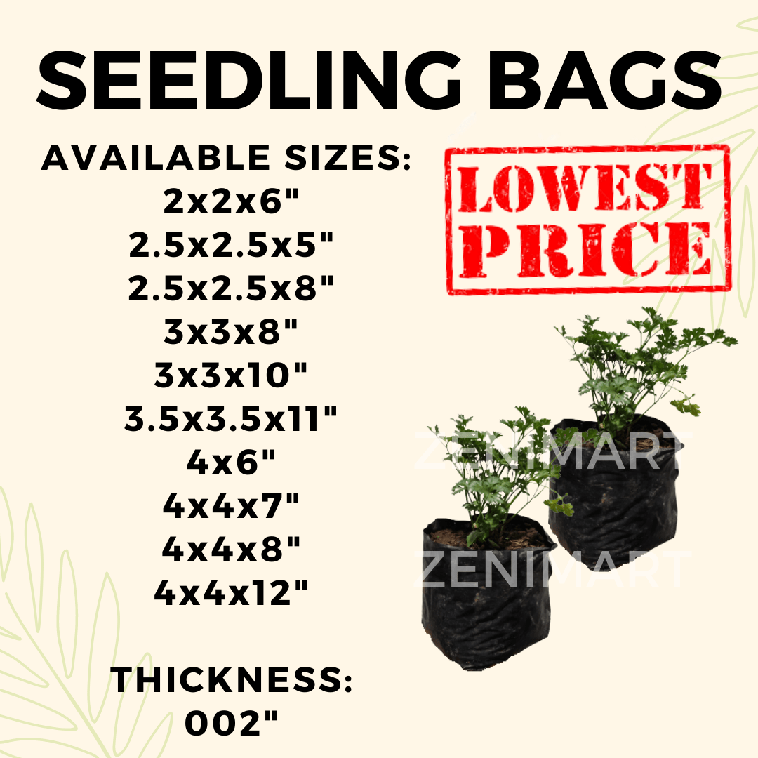 Seedling Bag 100pcs Many Sizes Black Plastic Bag for Plants Lazada PH
