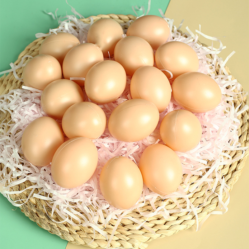 11Pcs Hen Poultry Simulation Faux Fake Eggs Hollow Plastic Dummy Eggs