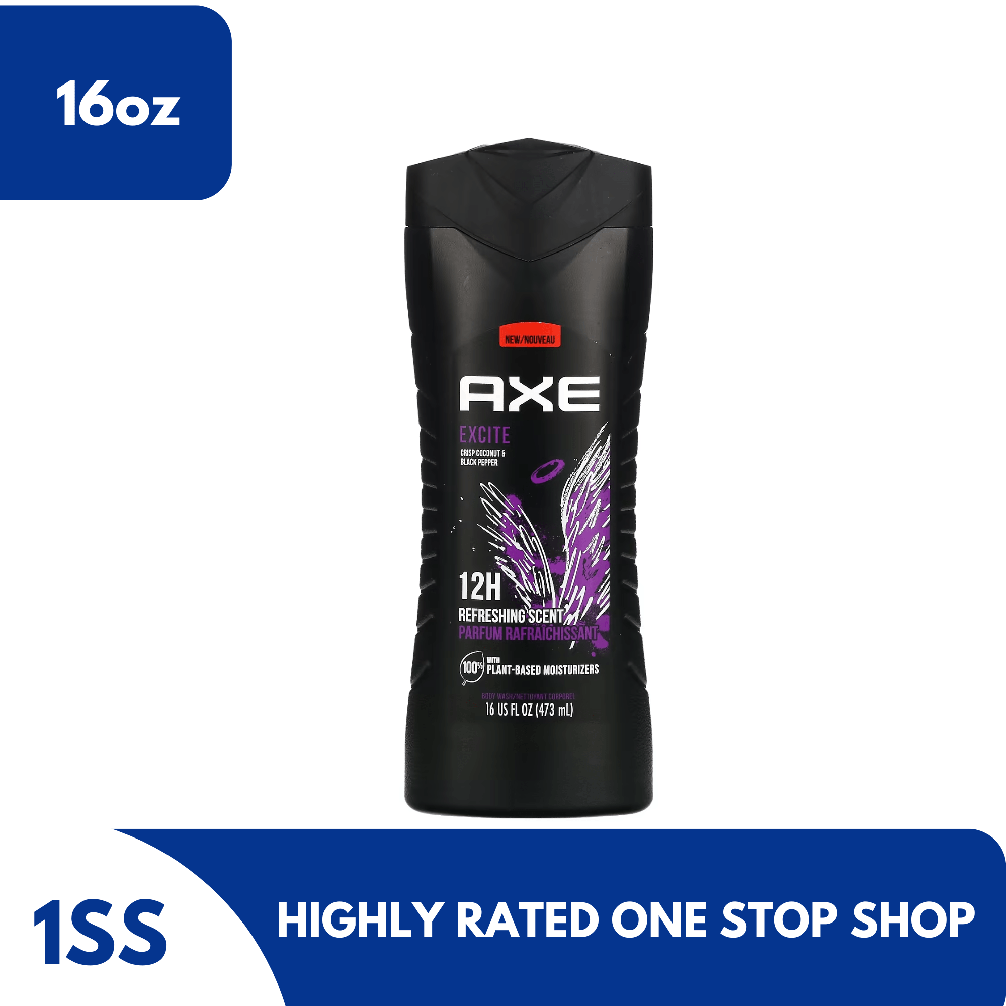 Axe Excite Body Wash Crisp Coconut and Black Pepper, 16oz Lazada PH
