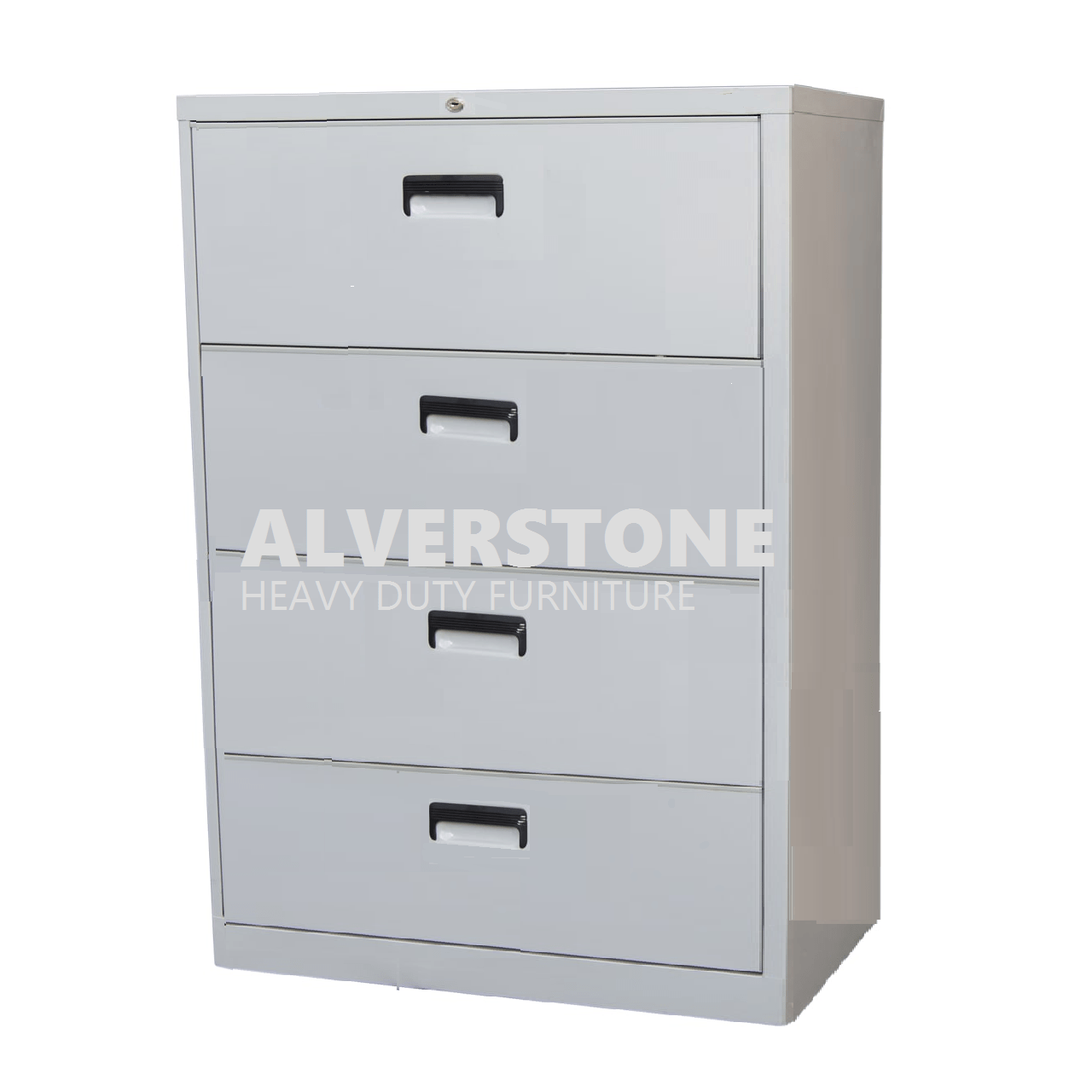 Alverstone (Assembled) Heavy Duty Lateral Steel Filing 4 Drawers (Offwhite) Assembled