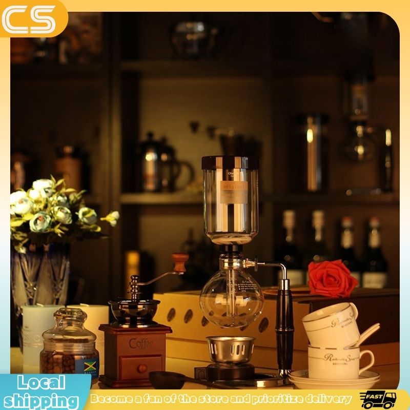Handheld Siphon Coffee Maker 5cups Heatresistant Glass Coffee Filter