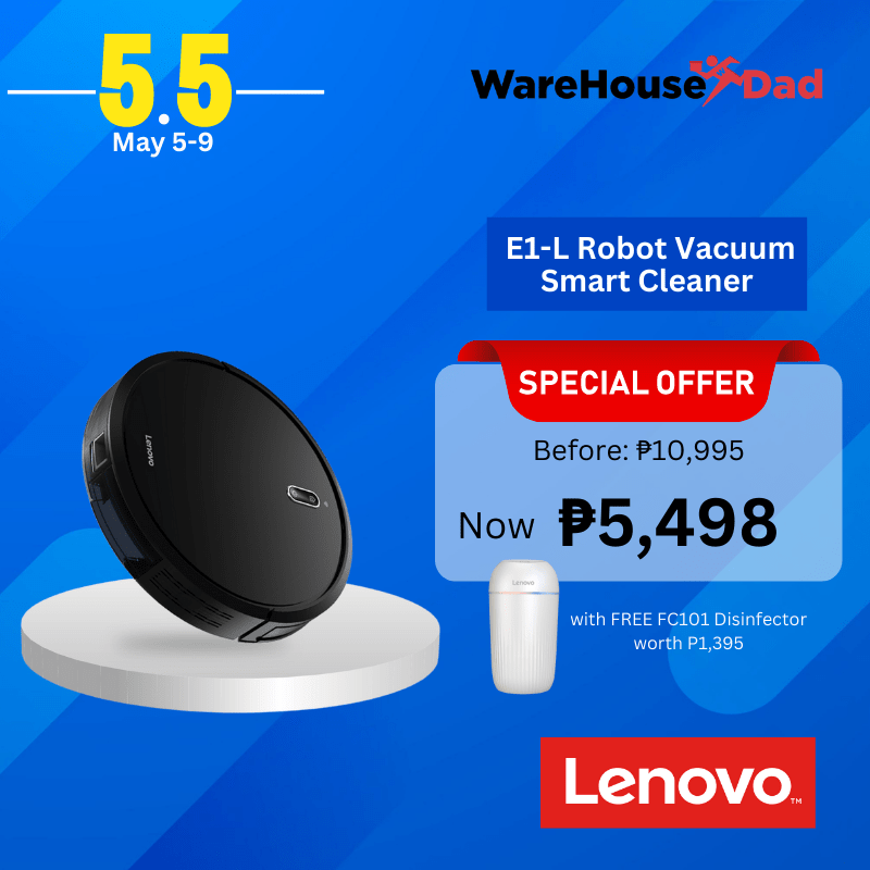 Lenovo E1L Robot Vacuum Smart Cleaner with Sweep and Mop Function l Gyro Mapping l WiFi