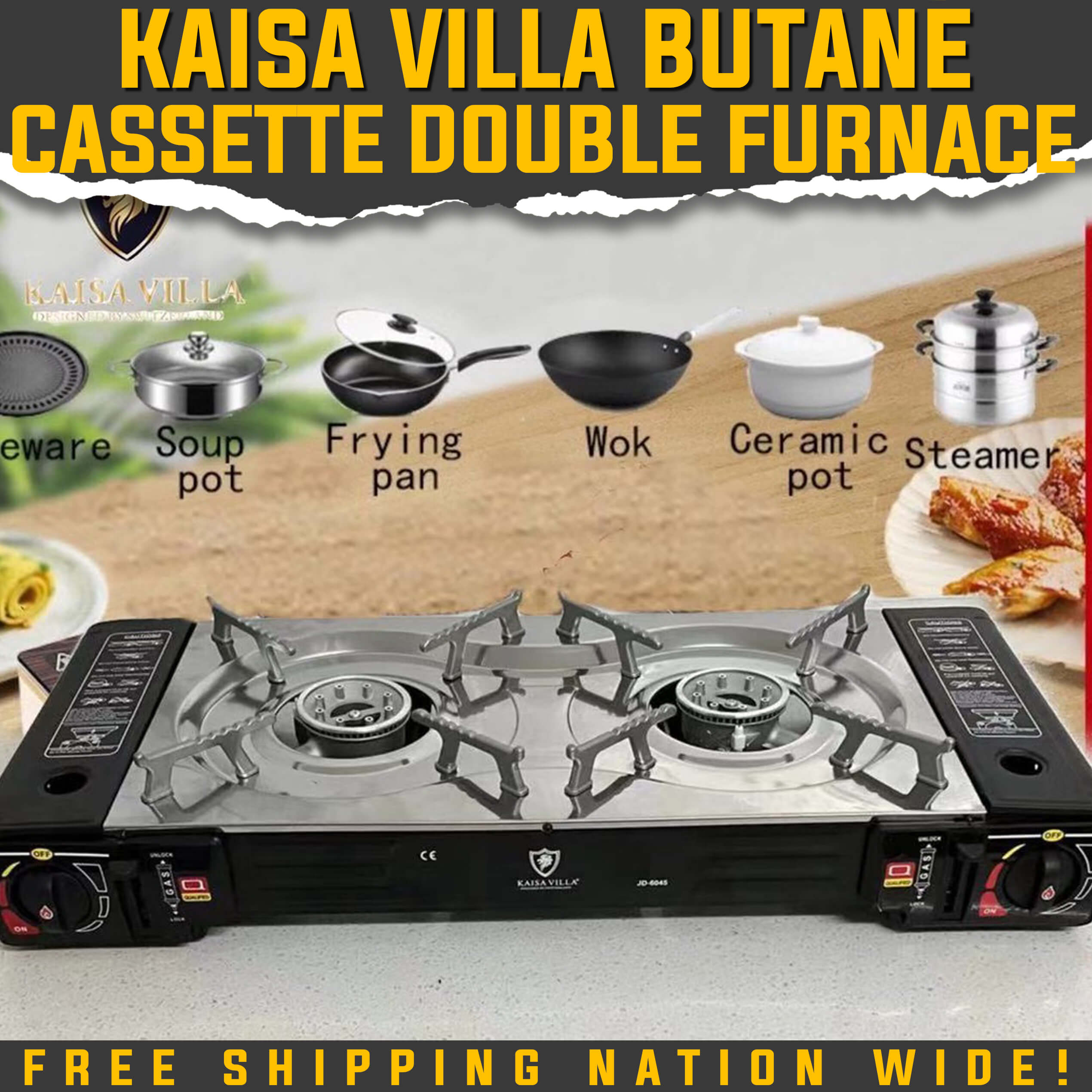 Kaisa Villa butane gas stove with case portable gas stove outdoor