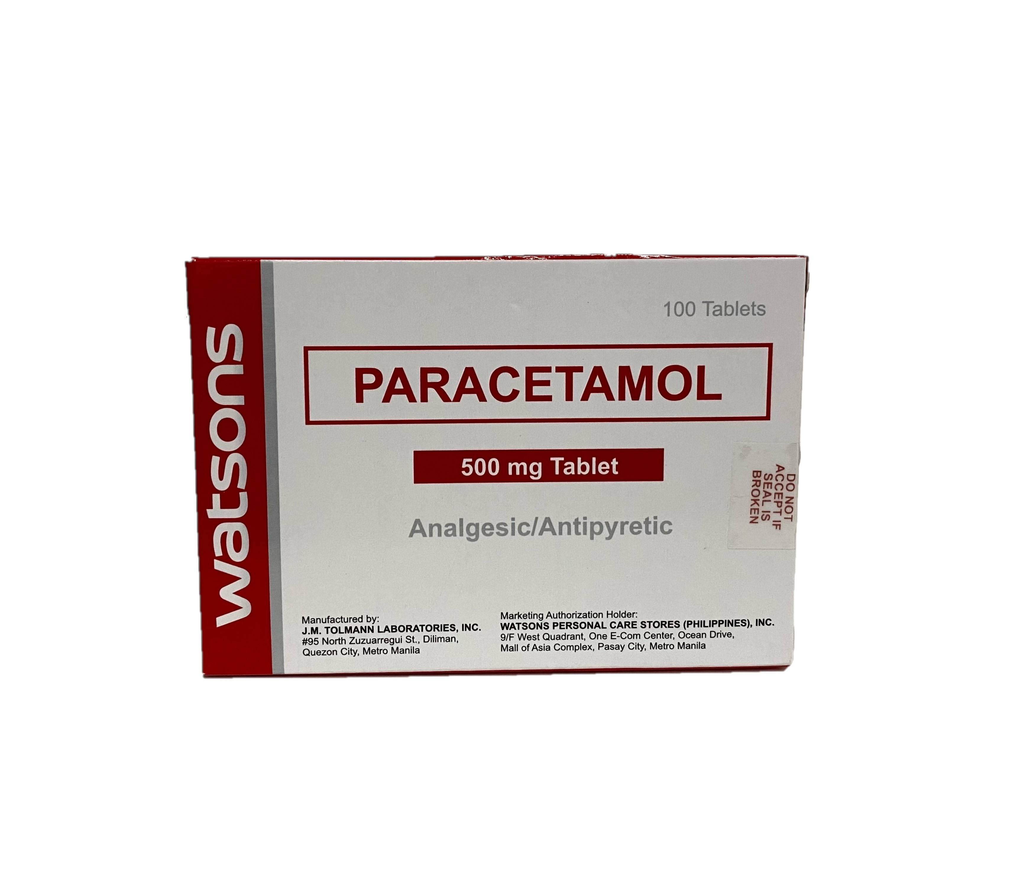 WATSONS Paracetamol 500 mg 1 Tablet (Sold per Piece) Lazada PH