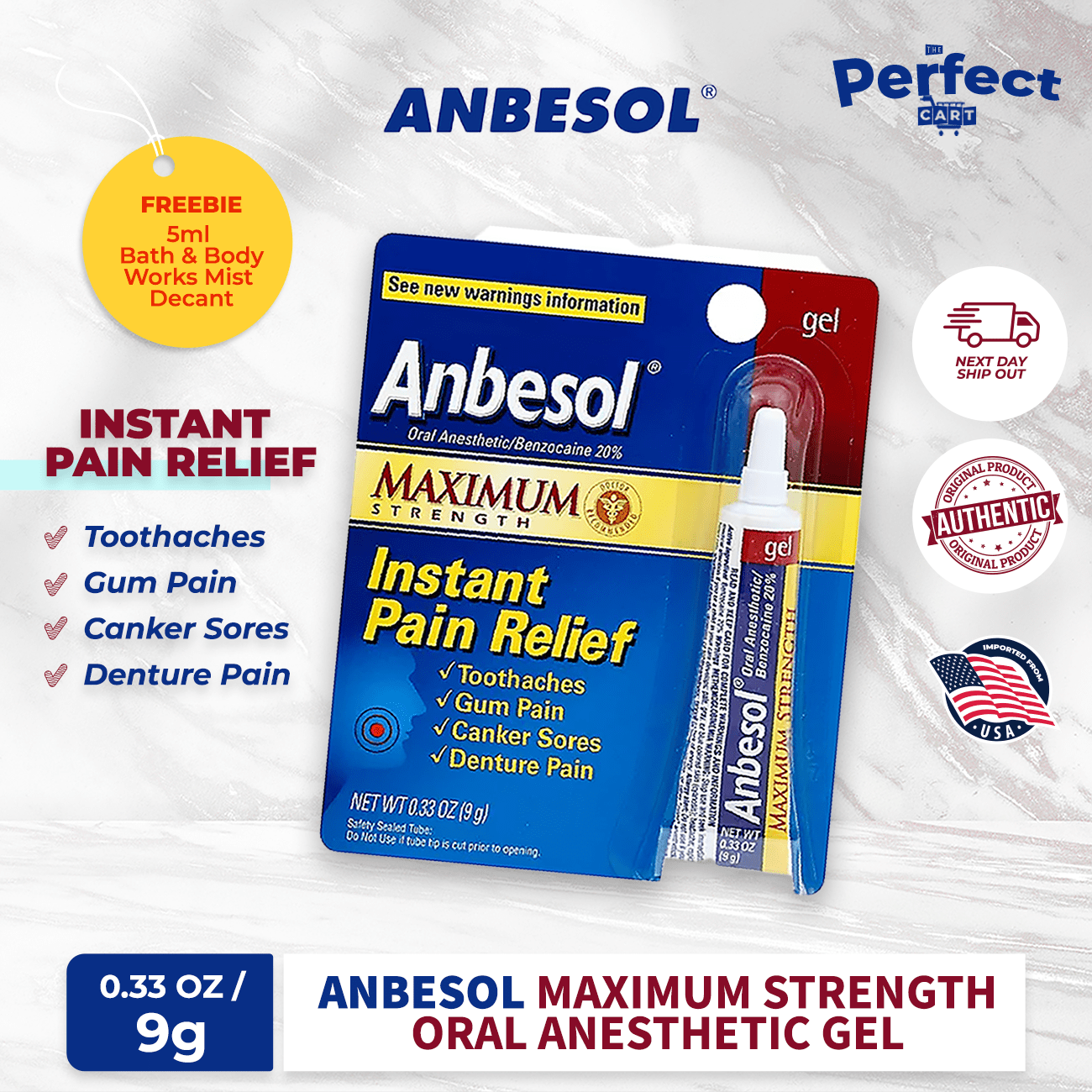 Anbesol® Maximum Strength Oral Anesthetic Gel 0.33 oz. Lazada PH