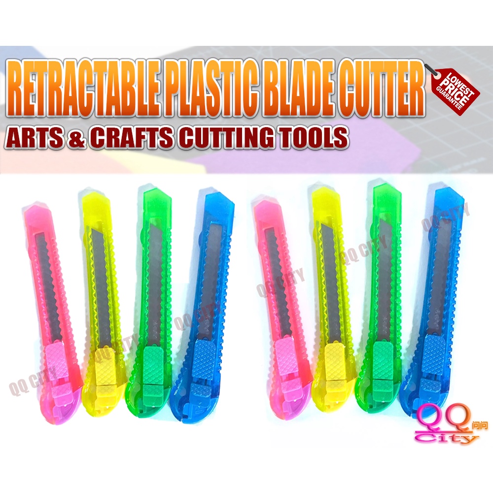 Retractable Plastic Blade Cutter Arts & Crafts Cutting Tools Lazada PH