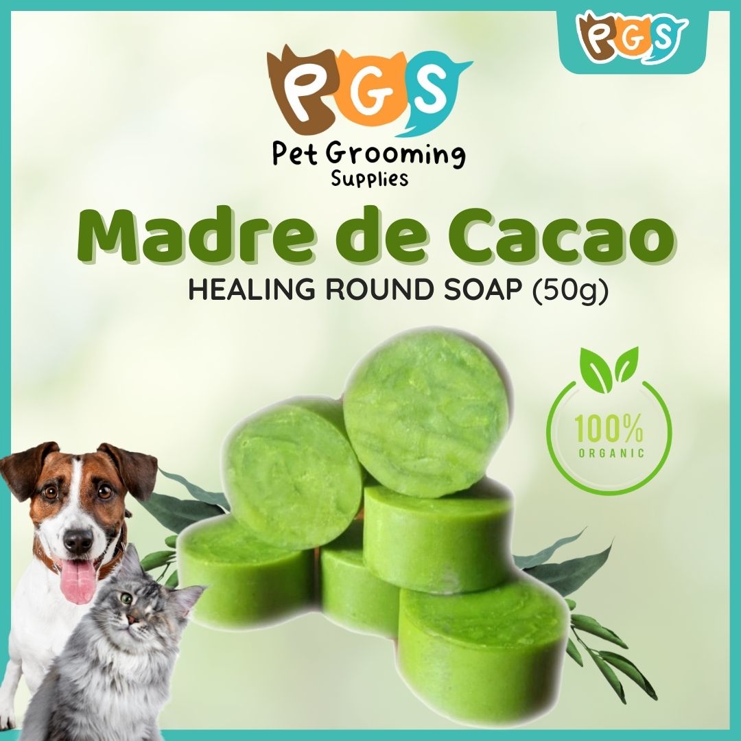 [PGS Pet] Madre de Cacao Round Soap 50 Grams Madre De Cacao Bar Soap