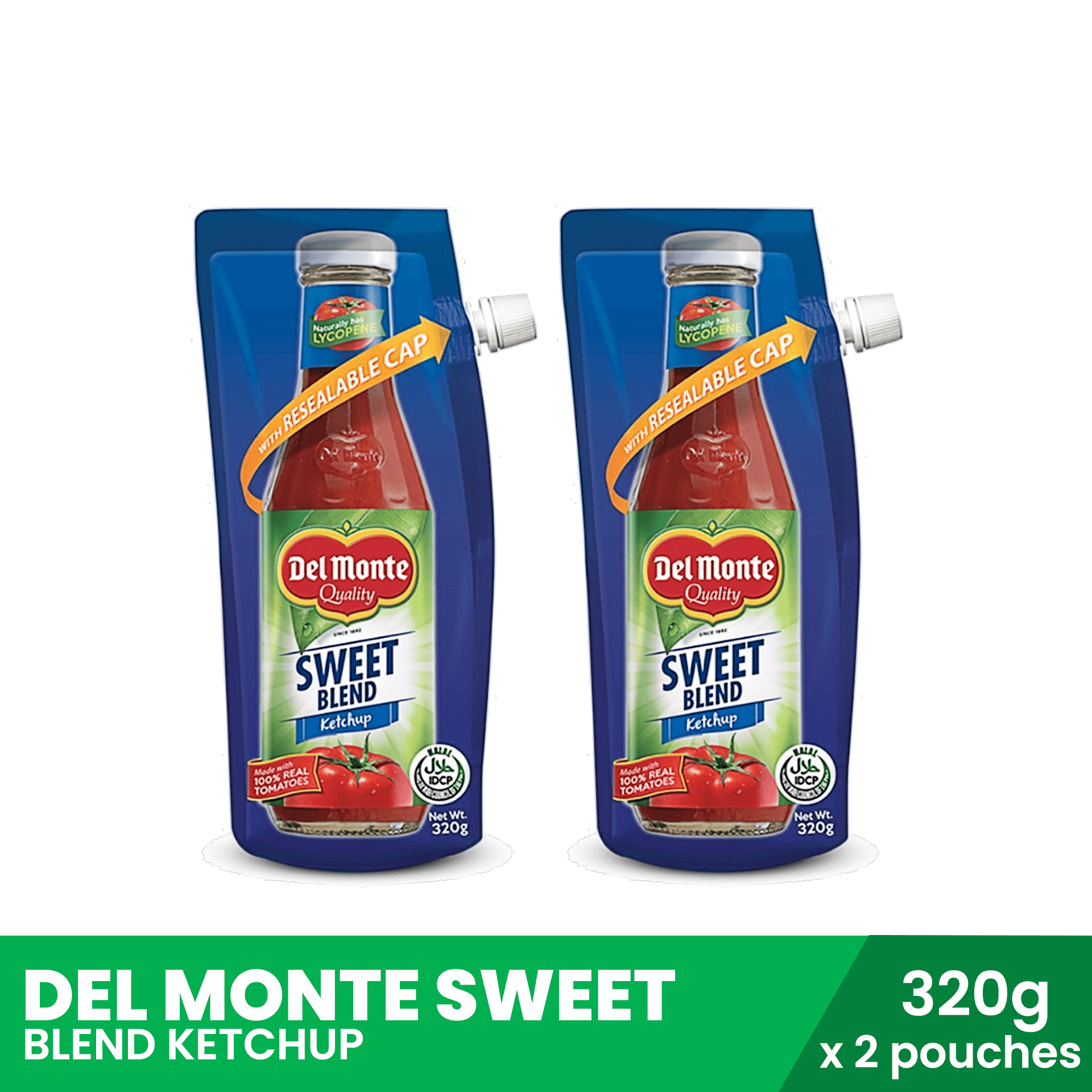 DEL MONTE Sweet Blend Ketchup 320g x 2 Pouches, ketchup squeeze pack