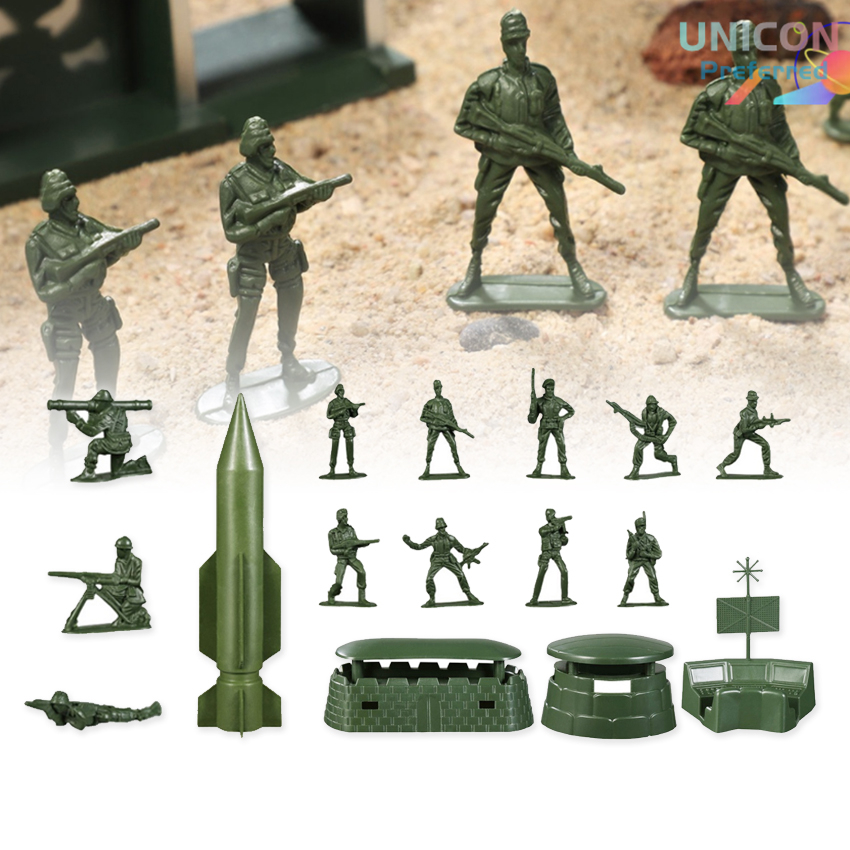 56Pcs/Pack Plastic Soldier Figures Army Combat Men Toy Set Soldier
