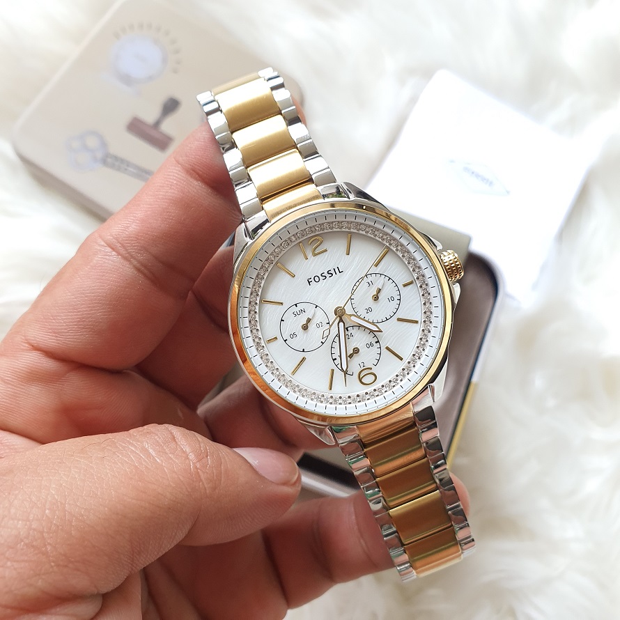 Fossil TwoTone Sadie Multifunction Stainless Steel Women's Watch