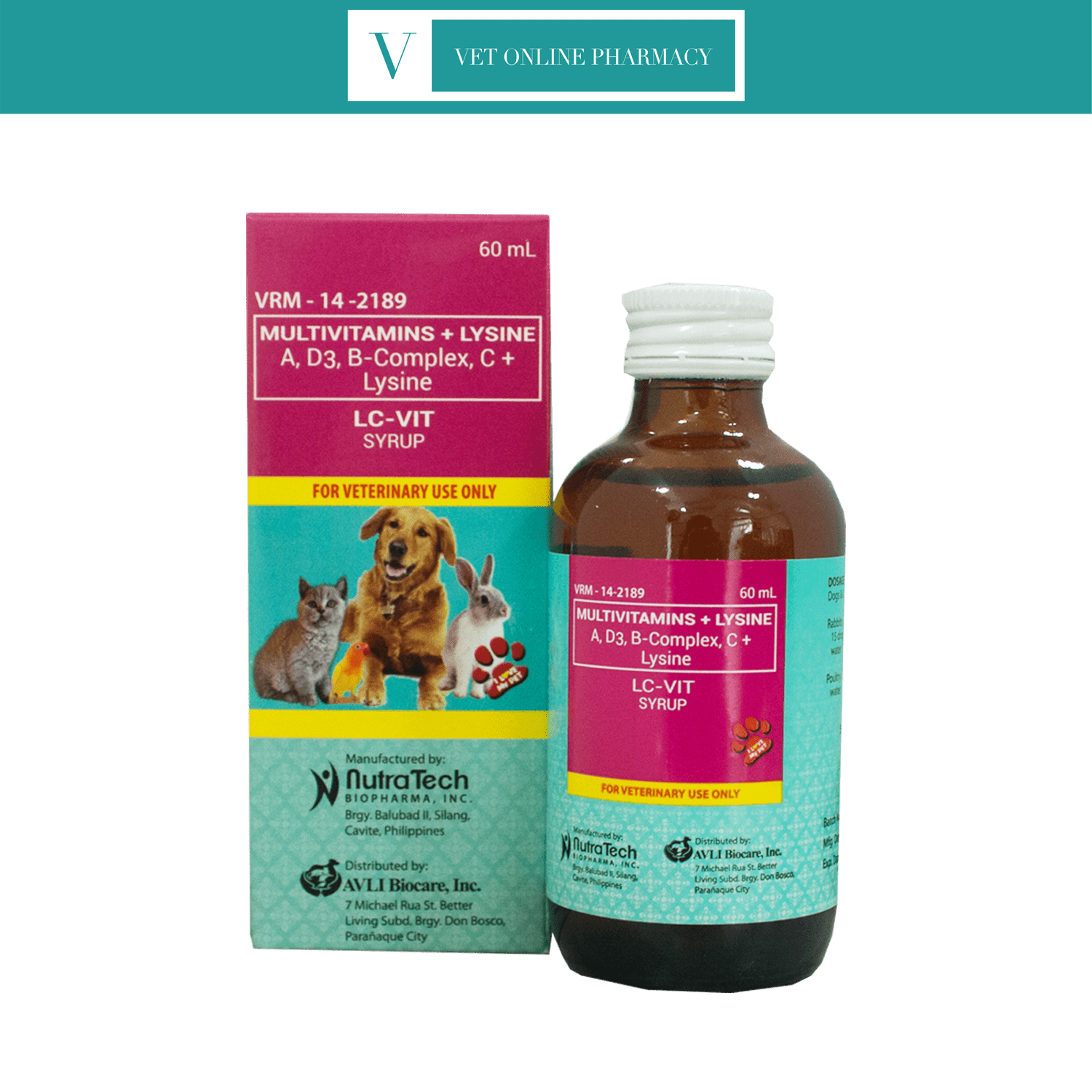 LCVit Multivitamins Syrup 60ml for Dogs and Cats Lazada PH