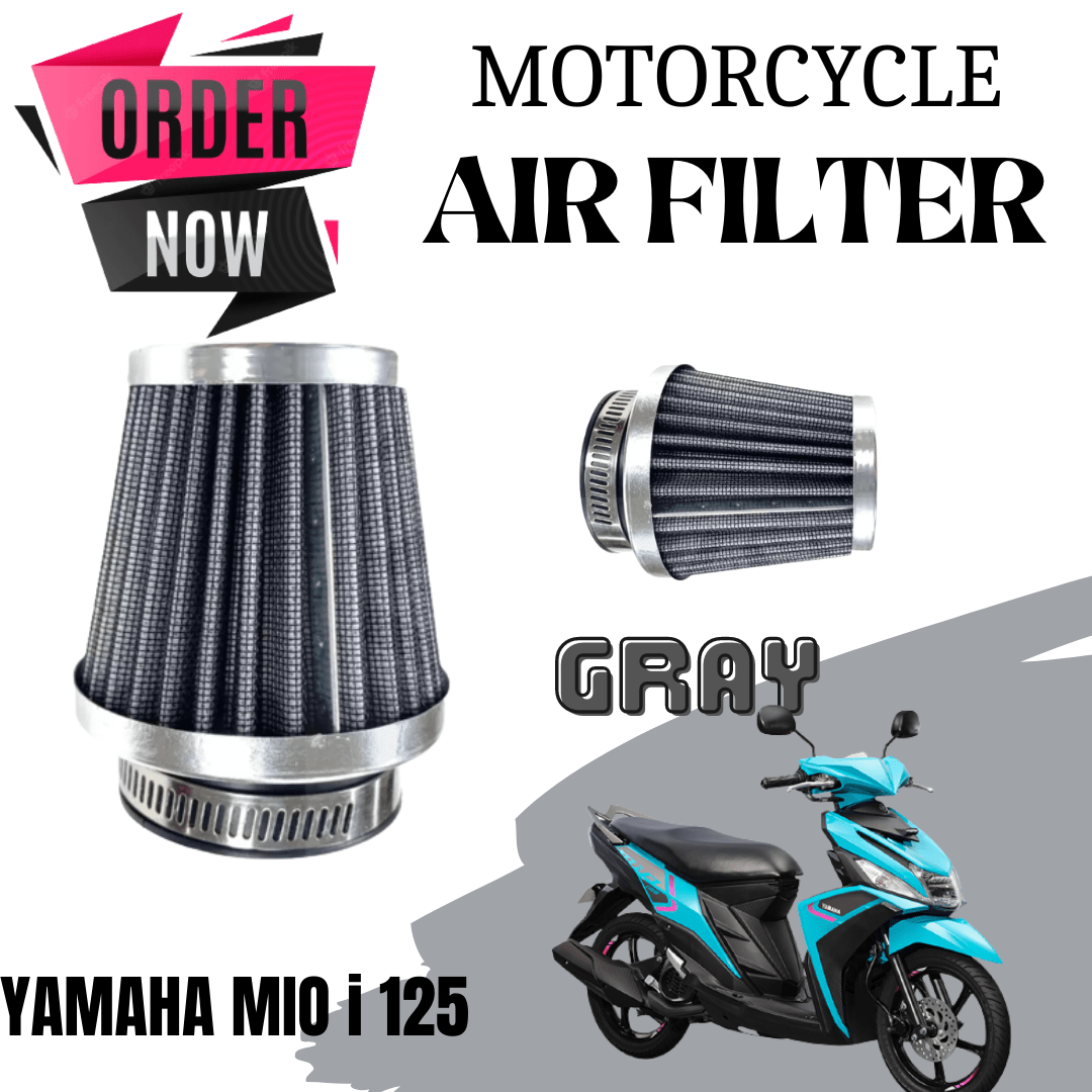 MOTOR AIR FILTER FOR YAMAHA MIO i 125 GRAY/SILVER MOTOR AIR CLEANER EARBUDS MUSHROOMS HEAD