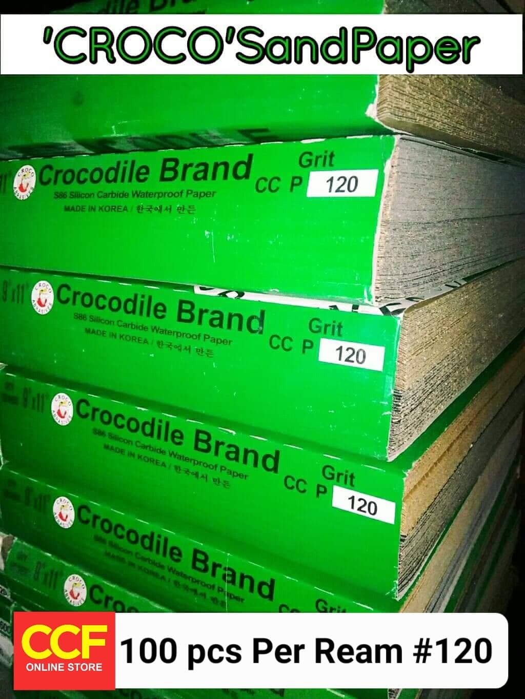 Sandpaper Waterproof Croco Crocodile 120 ( Sold per Ream = 100 pieces