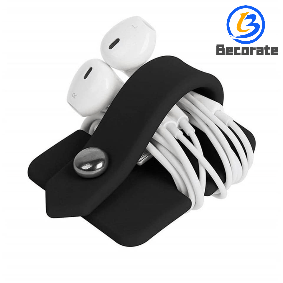 BECORATE Earphone Cable Organizer Silicone Wrap Headphone Cable Manager
