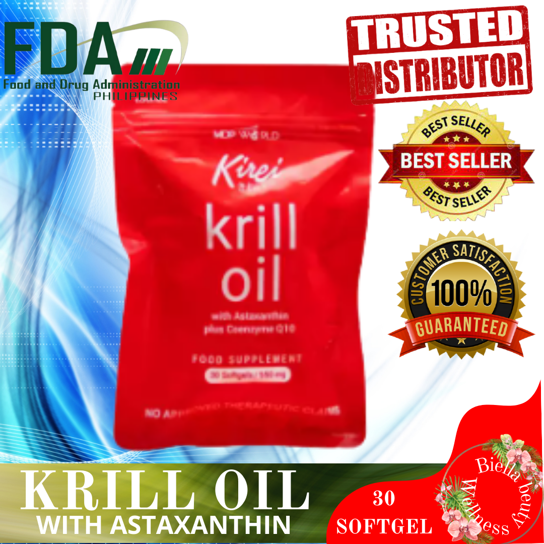 Kirei Krill Oil with Astaxanthin plus Coenzyme Q10 (550mg x 30 Softgels