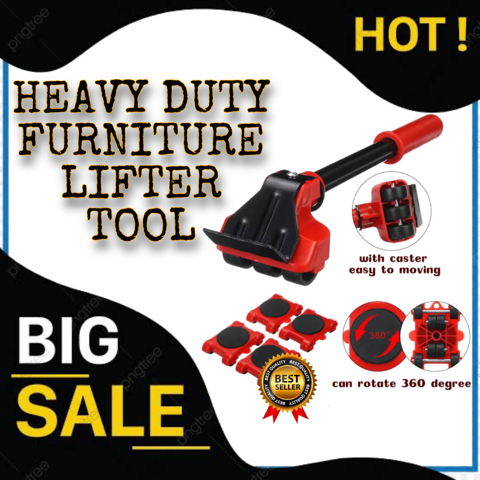 Heavy Duty Furniture Lifter Transport Tool Furniture Mover set 4 Move