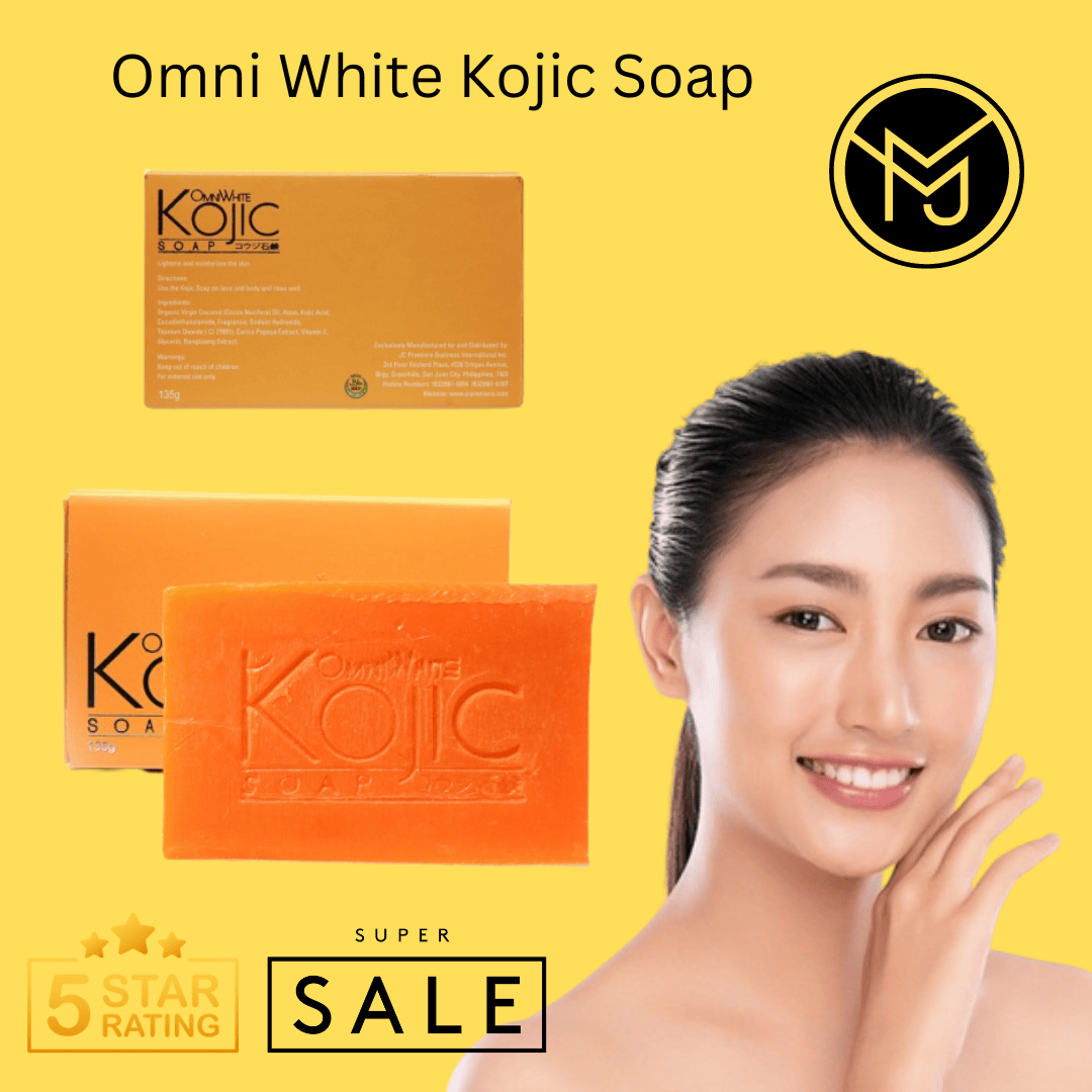 Omni White Kojic Soap 135g Bar Soap Body Wash Whitening Omni White Kojic Soap with Glutathione