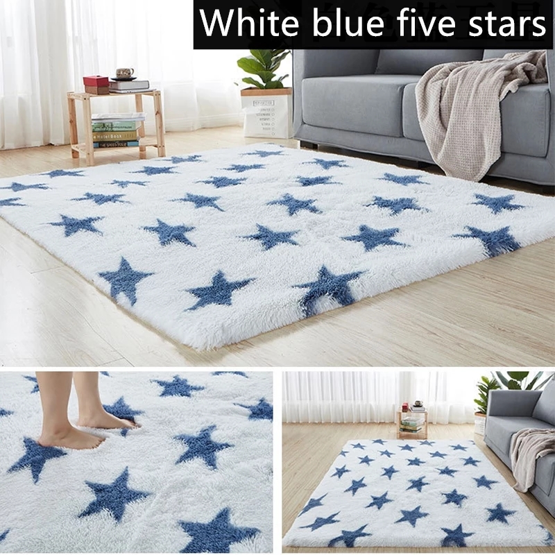 150x180cm 2 Tone Soft Fluffy Multicolor Rugs Bedroom Floor Carpet Mats