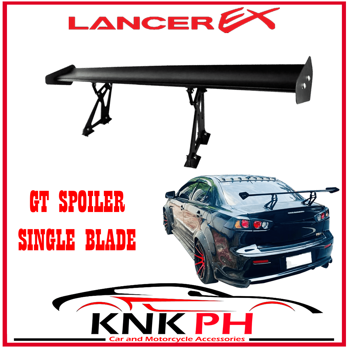 Mitsubishi Lancer EX GTA ALUMINUM GT SPOILER SINGLE BLADE FIT FOR SEDAN