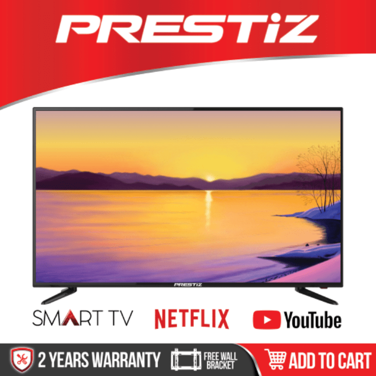PRESTIZ 43" FHD Smart Android 11 Digital TV With Free Wall Bracket