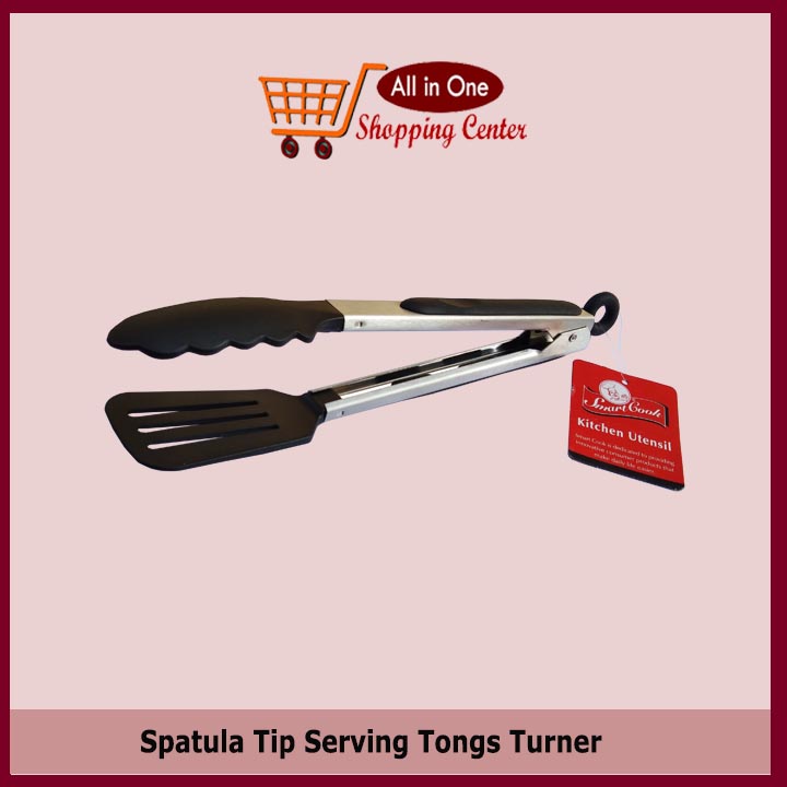 Smart Cook Stainless Steel Kitchen Tong Food Spatula Tip Serving Tongs