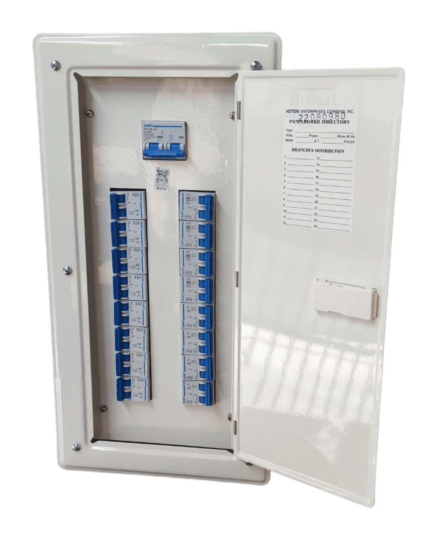 Panel Board for Miniature Circuit Breaker Metal 2 Pole Main and 16