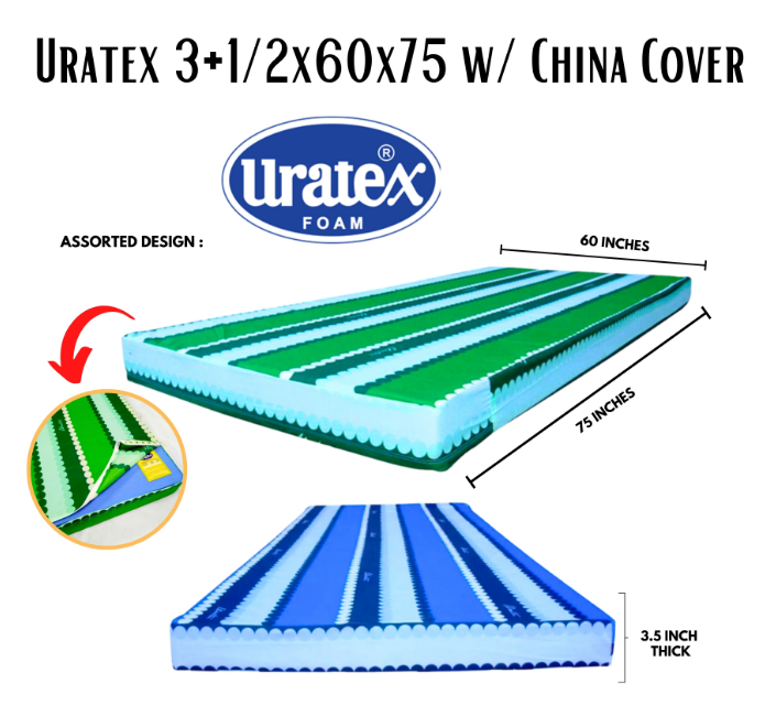 ORIGINAL URATEX 3.5 INCH THICK FOAM WITH COVER/ URATEX MATTRESS/ FOAM