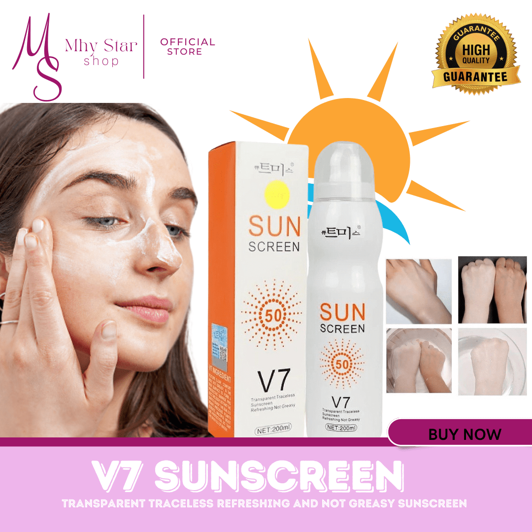 Best Seller V7 Sunscreen for Face and Body SPF 50 V7 Korean It prevents