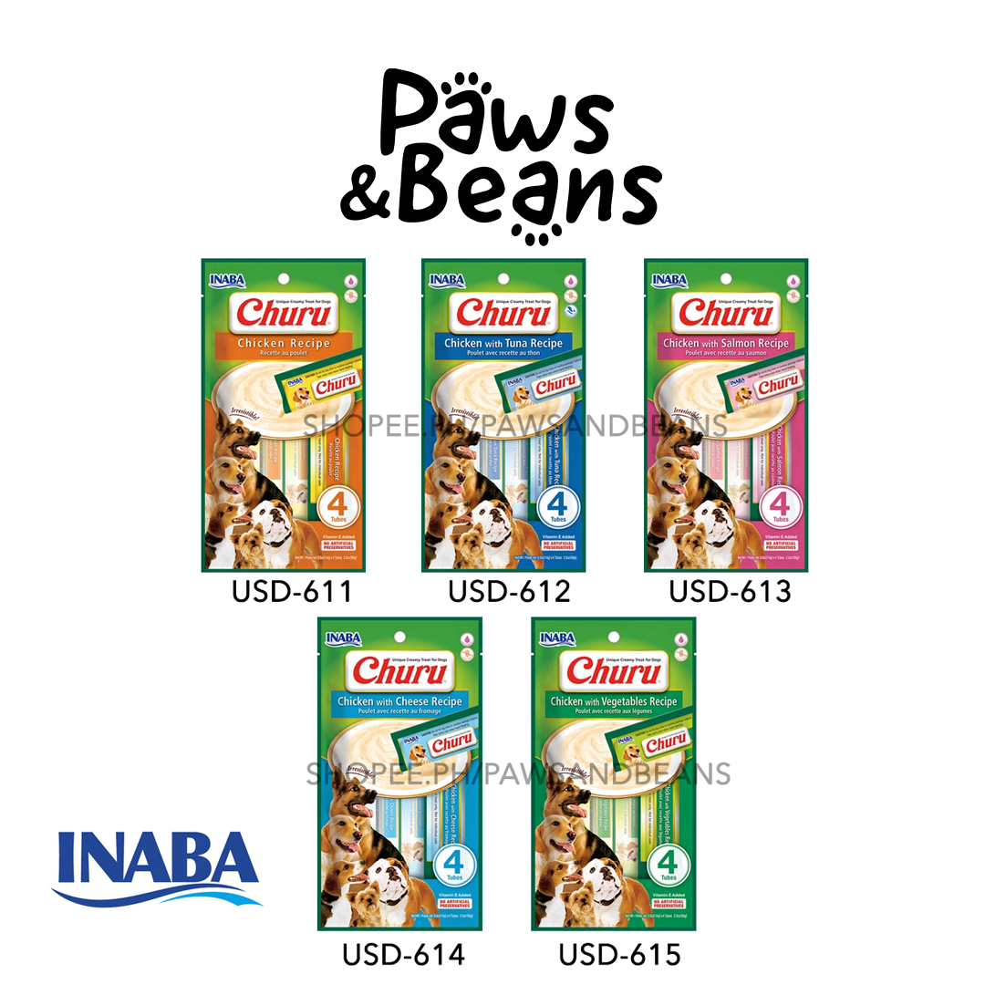 Inaba Churu Dog Treats 4 x 14g Per Pack Dog Churu Treats Original Inaba