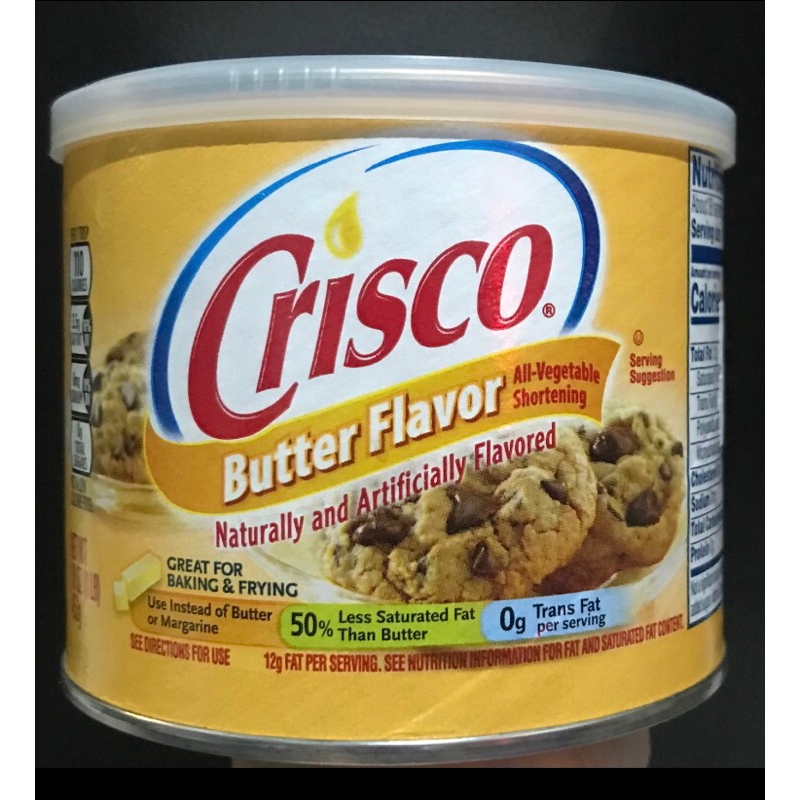 16oz or 48oz Crisco Butter Flavor All Vegetable Shortening Use Instead
