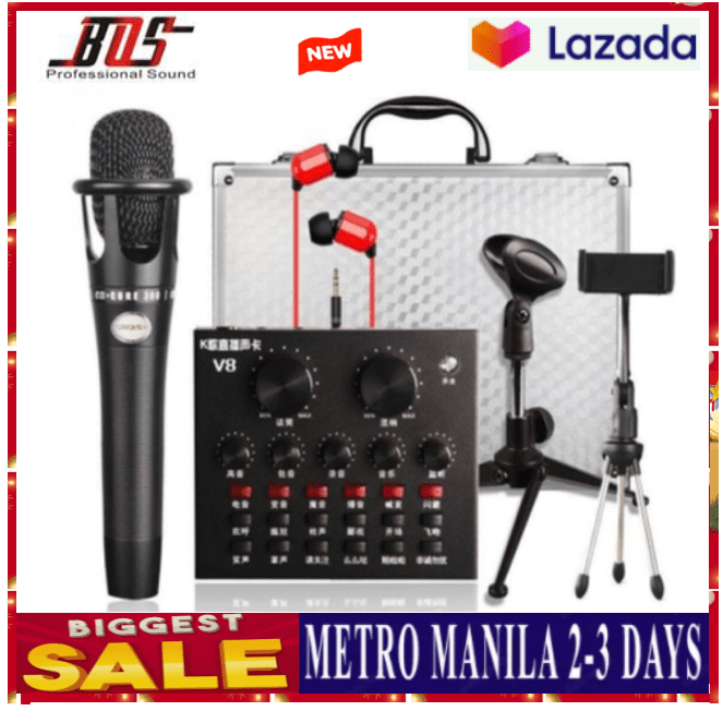 6in1 V8 / L8 Sound Card Studio Series Microphone Condenser Microphone Recording Studio