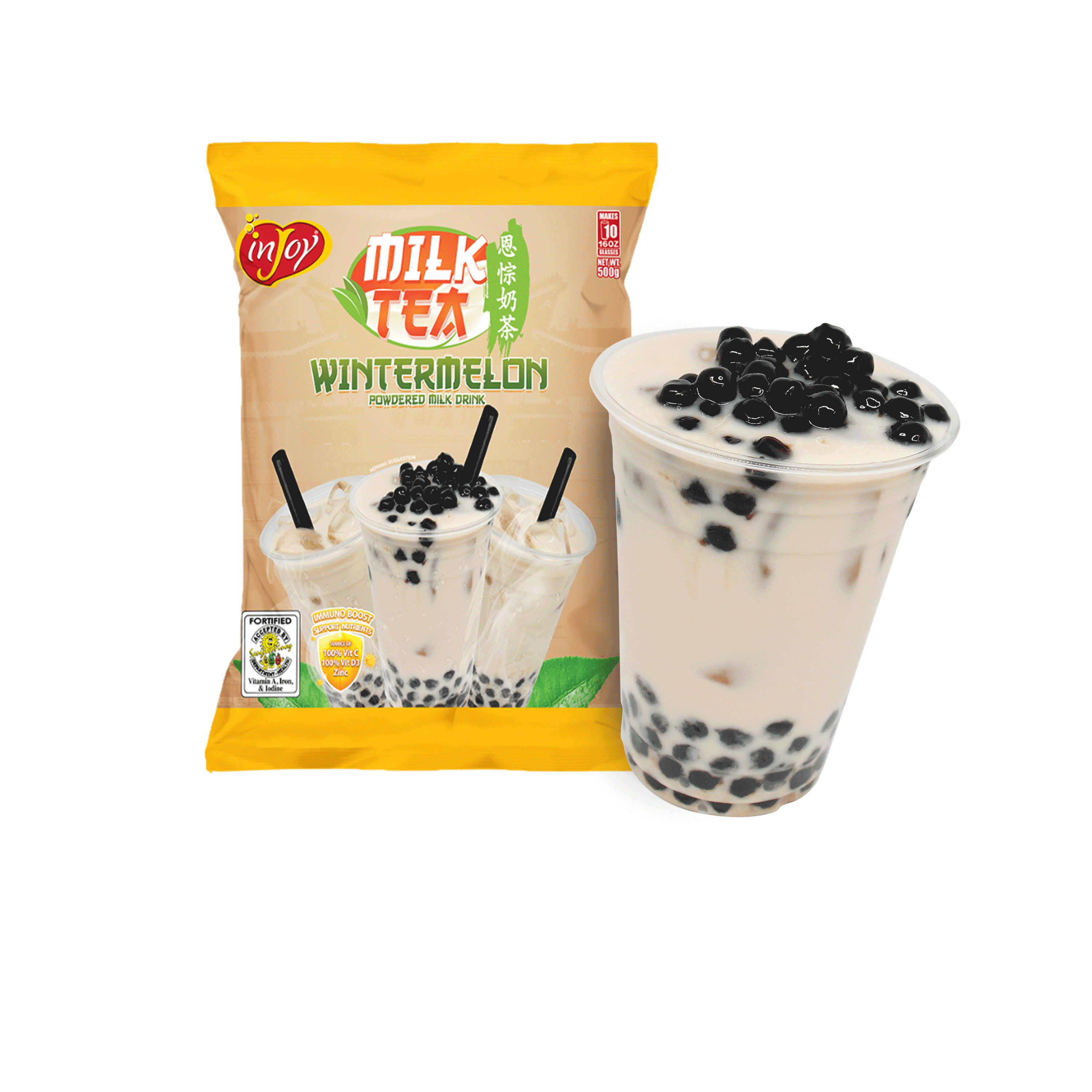 inJoy Wintermelon Milk Tea 500g Instant Powdered Milk Tea Drink
