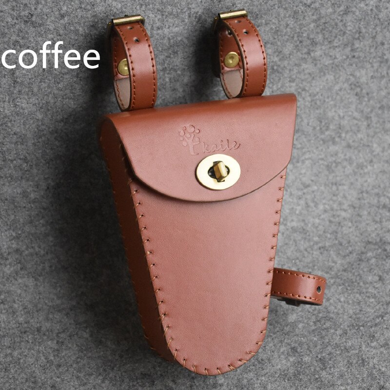 3 Colors Road Bike Frame Bag Leather PU Retro Triangle Bag Retro