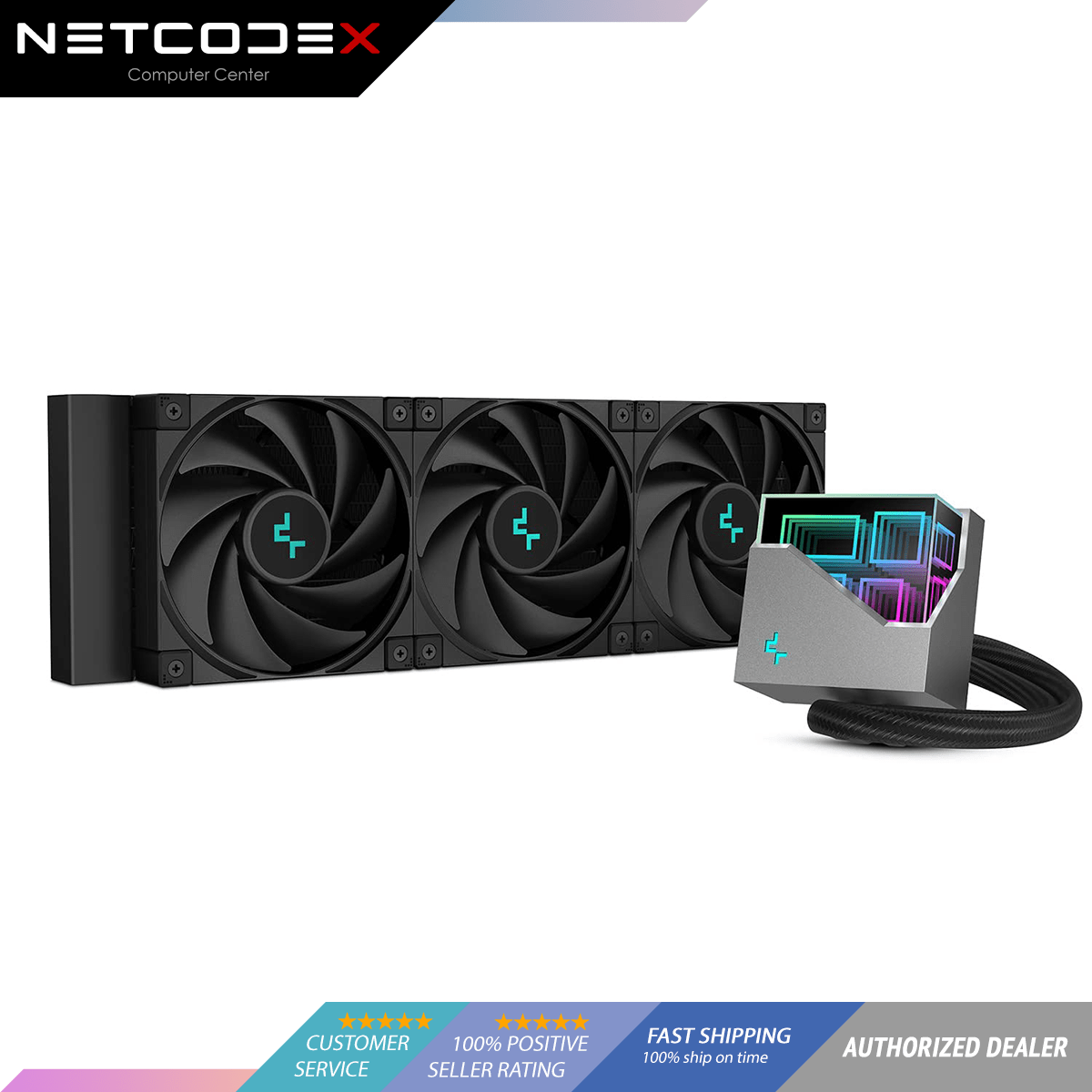 DeepCool Liquid Cooler LT720 360mm 4th Gen DualChamber Pump 3100RPM