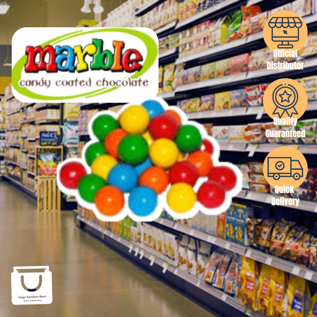 MARBLE Candy Coated Chocolate Balls 100pcs x 4g (1 Pack) + Individually