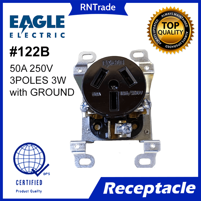 EAGLE ELECTRIC Range Outlet with Ground 50A 250V 3P 3W CAT122 Lazada PH