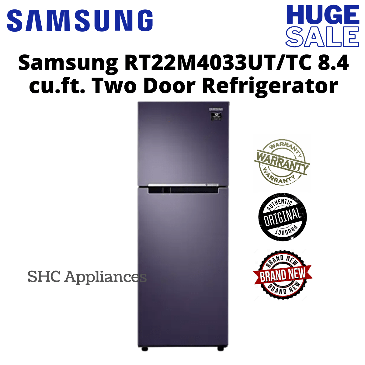 Samsung RT22M4033UT/TC 8.4 cu.ft. Two Door Refrigerator Lazada PH