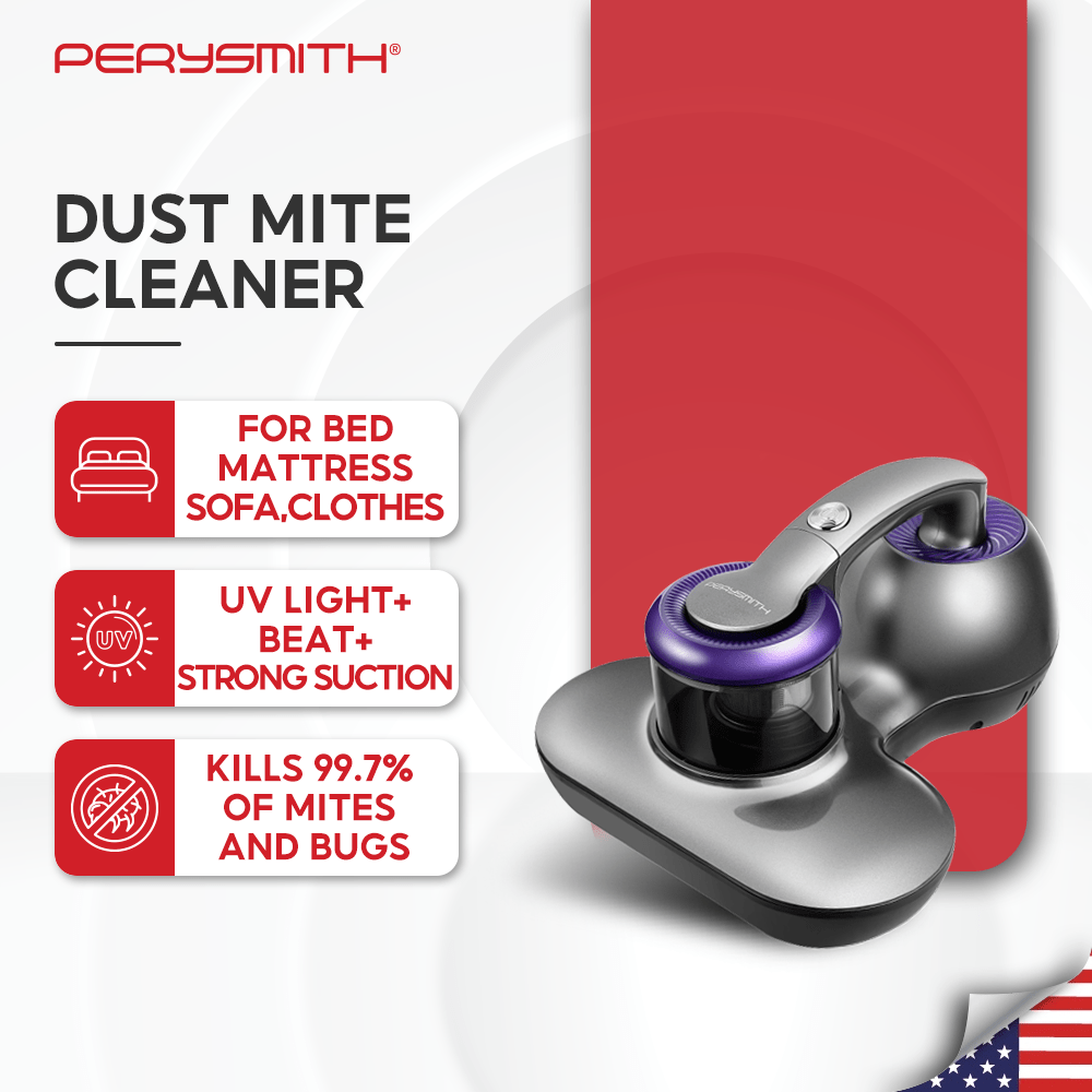 PerySmith Dust Mite Vacuum Cleaner V10 For Bed and Sofa With UV Light