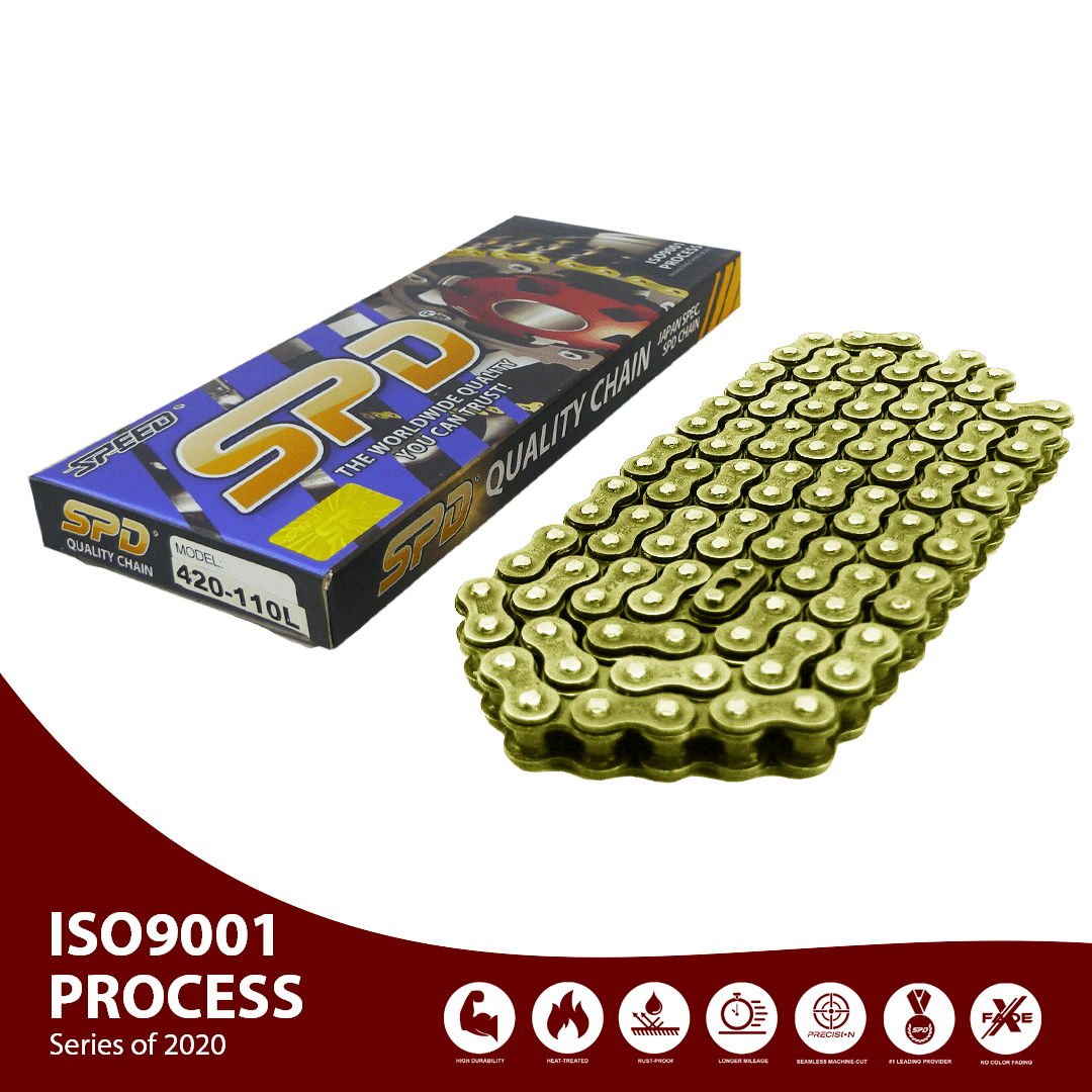Genuine SPEED SPD® Quality Motorcycle Roller Chain (A) 420110L/ 420