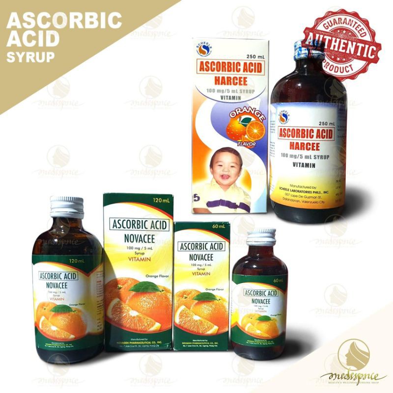 Ascorbic Acid Vitamin C Syrup for Kids Generic of Ceelin, PotenCee 60ml / 120ml / 250ml Lazada PH