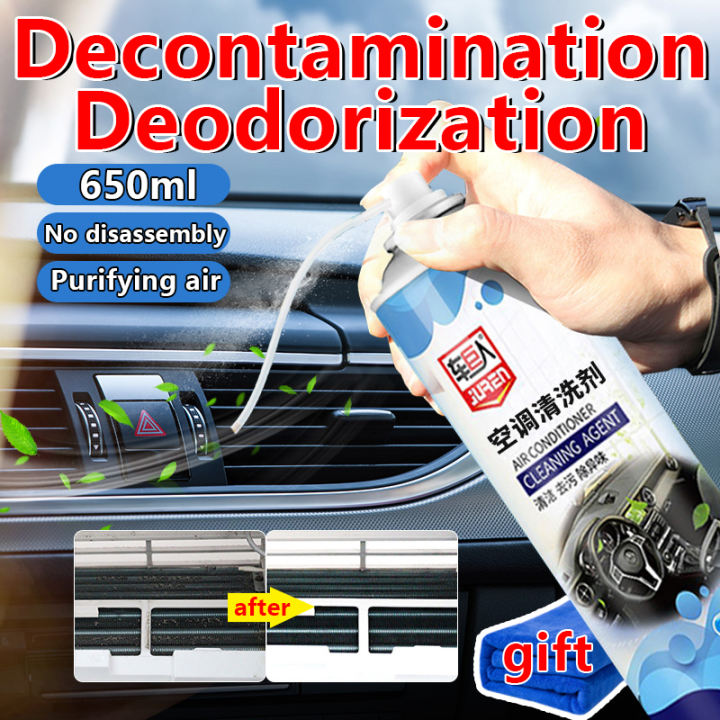 Purifying air car aircon cleaner 650ml Air conditioner cleaner spray Dense foam No dismantling