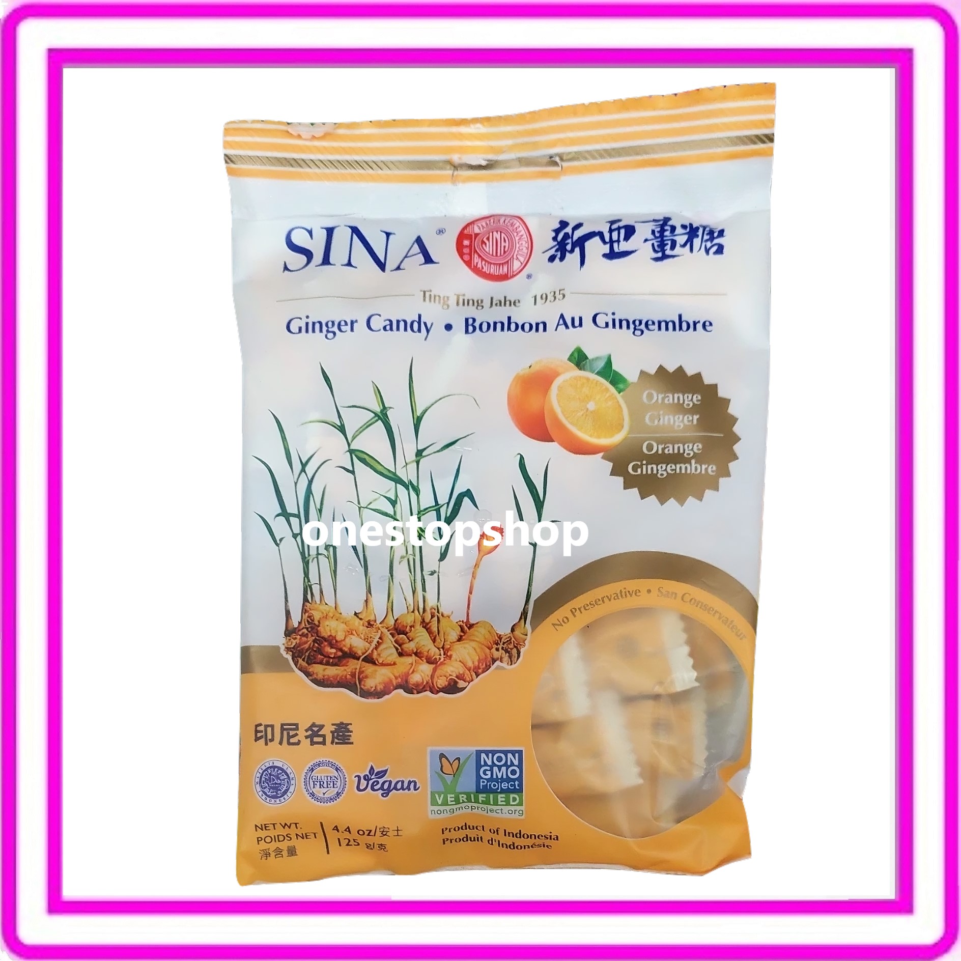Sina Ginger Candy Orange Flavor 125g Lazada PH