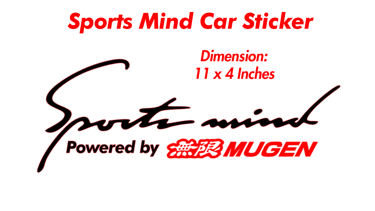 Honda MUGEN Sports Mind Car Vinyl Sticker Lazada PH