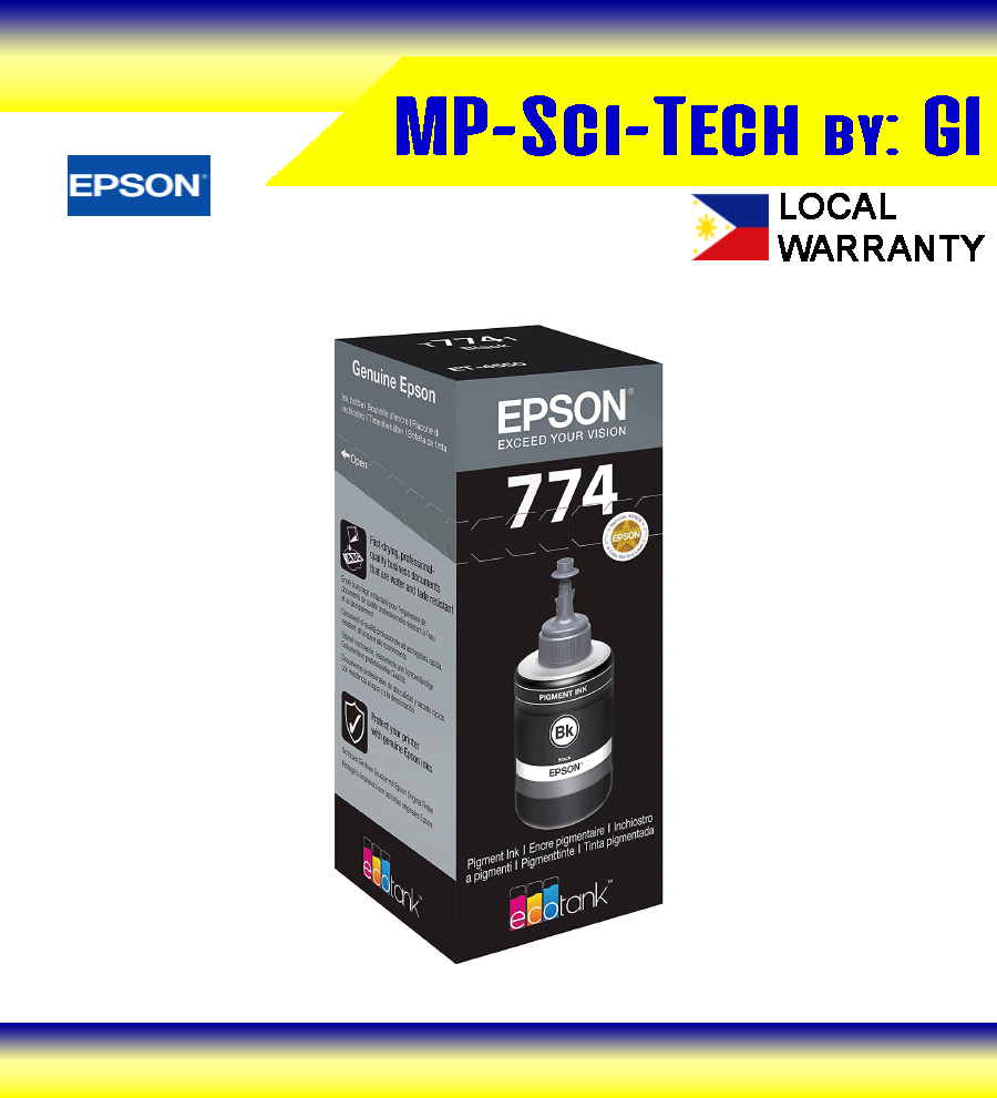 IInk EPSON T7741 Black Pigment Ink Bottle for M100/ M105/ M200/ M205/ L655/ L605/ L1455 Lazada PH