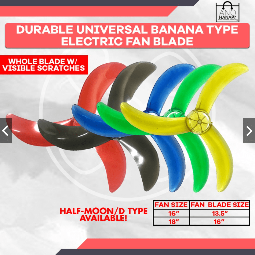 Electric Fan Blade Elisi 16 Inches & 18 Inches Universal Banana Blade