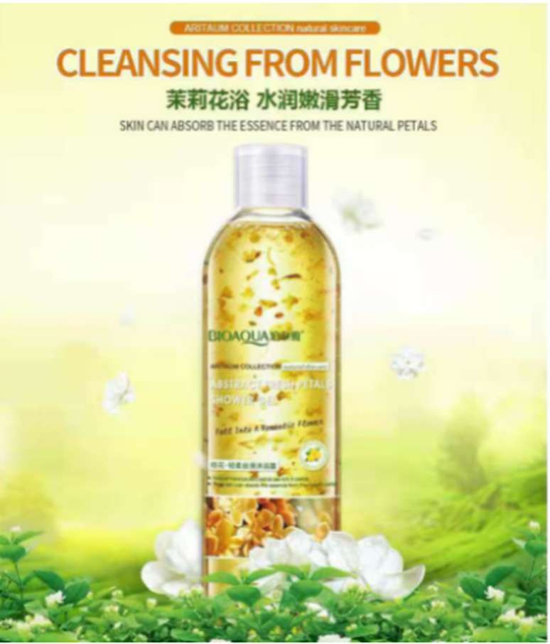 BIOAQUA Body Wash Natural Flower Petals Extract Moisturizing Whitening
