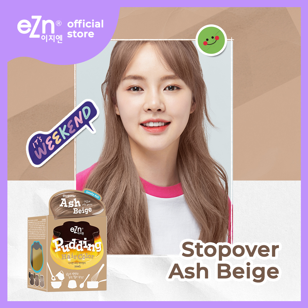 eZn Pudding Hair Color Stopover Ash Beige (70 ml) Self Hair Dye DIY
